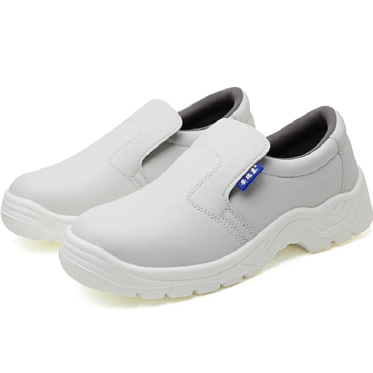 Food factory Antistatic  white safety shoes ,white shoes in Clean room Work Safety ESD with  Steel Toe
