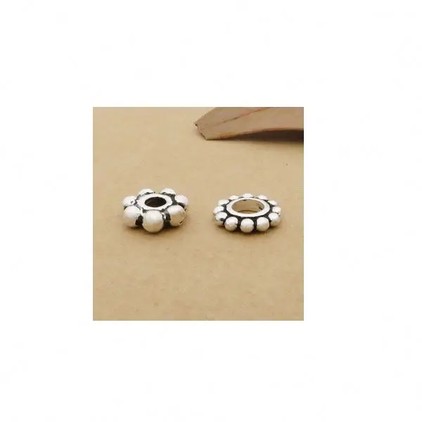 925 Sterling Silver Bali Daisy Spacer Beads