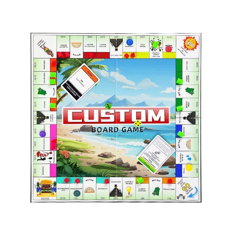 Factory Direct Sale Good Price Paper Pieces fun Group Game Monopoli Custom Board Game