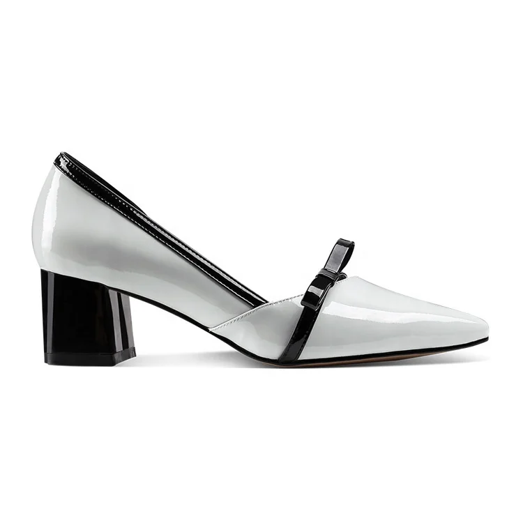 elegant pointed toe korean style latest fashion sandals women patent leather shoes