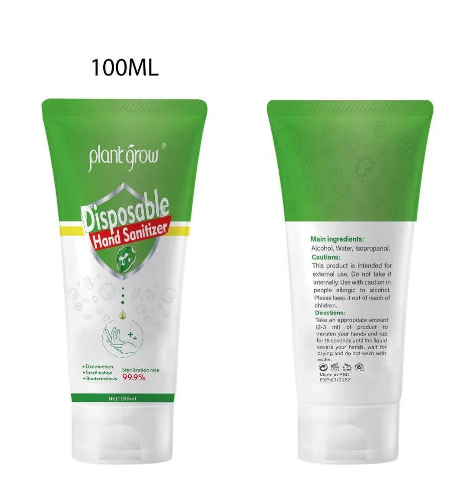 
wholesale 100ml 75% Alcohol Gel disinfectant antibacterial liquid Disposable Hand Sanitizing Gel 