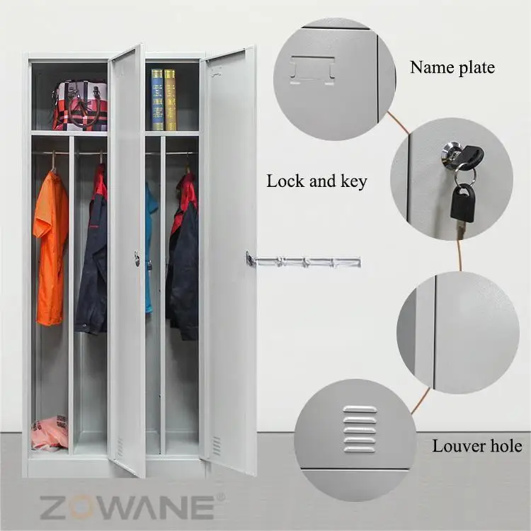 Luoyang Factory Hot Sale Cheap 2 Door Gym Lockers Powder Coated Steel Storage Clothes Metal Lockers