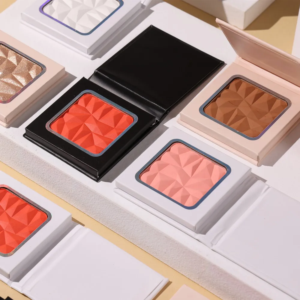 Makeup Pressed Powder Blush Contour Custom Logo Vegan Highlighter  Shiny Powder