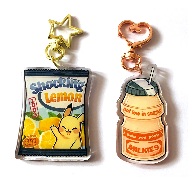 Promotional VOGRACE cheap OEM custom cartoon anime hologram acrylic keychain printed transparent clear epoxy charms as gift