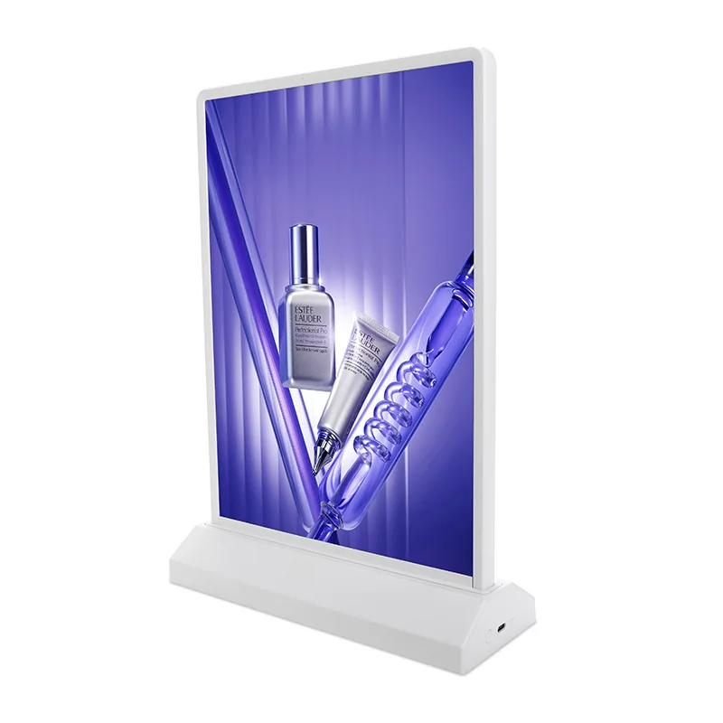 Factory price ultra-thin lighting box type-c interface restaurant menu lightbox A4 rechargeable desktop advertising light box