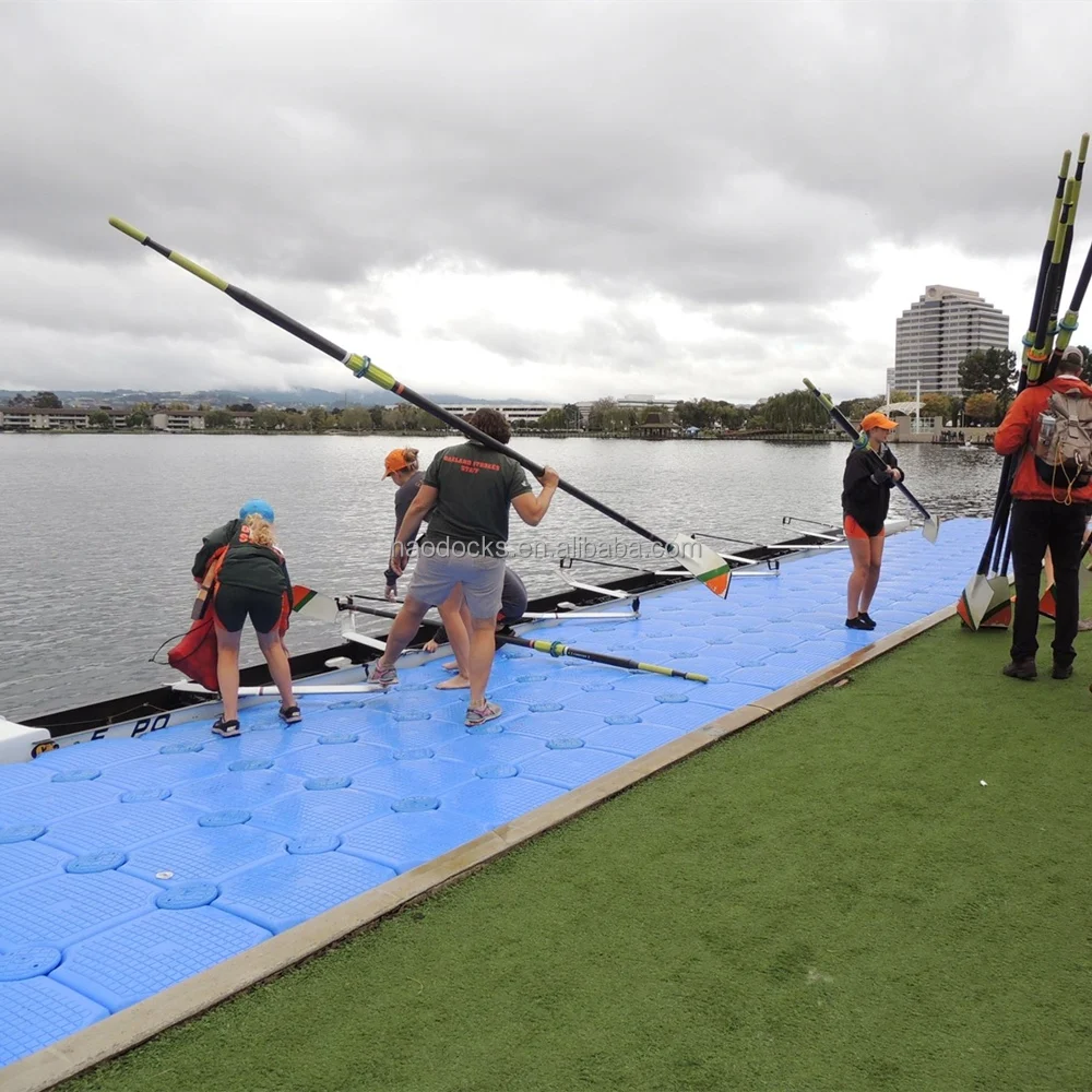 
affordable low freeboard modular HDPE cube docks for rowing kayak canoe paddle rental 