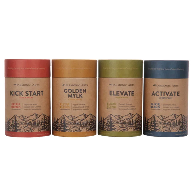 wholesale custom round food packaging boxes biodegradable black kraft paper boxes