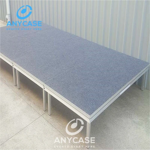Durable adjustable 4 legs simple aluminum stage platform event rent stage