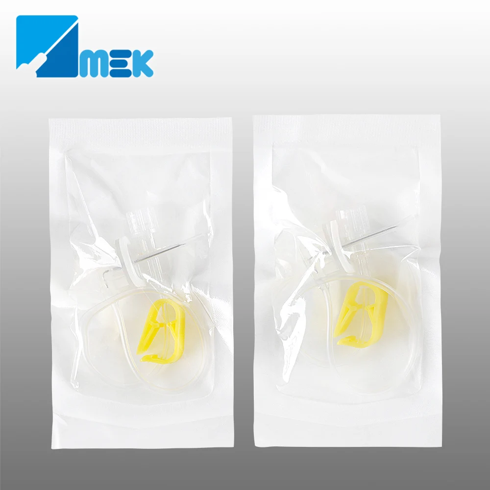 19G 20G 21G 22G safety huber needle 90 degree Non coring huber needle with CE ISO MDSAP