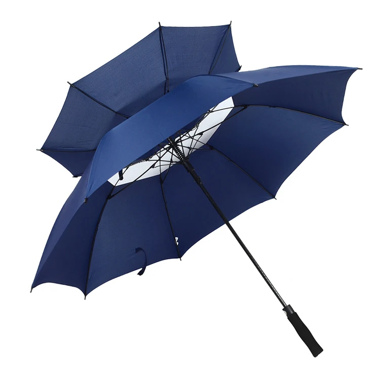 promotional advertising 30' auto open double layer windproof golf umbrella