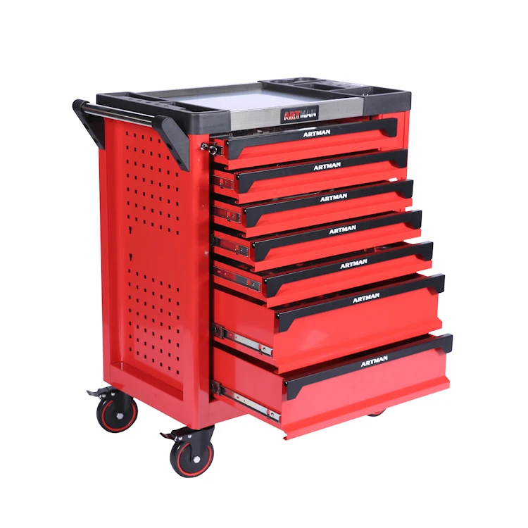 2020 Best Sell 7 Drawers Tool Trolley with Front Door in Europe Market