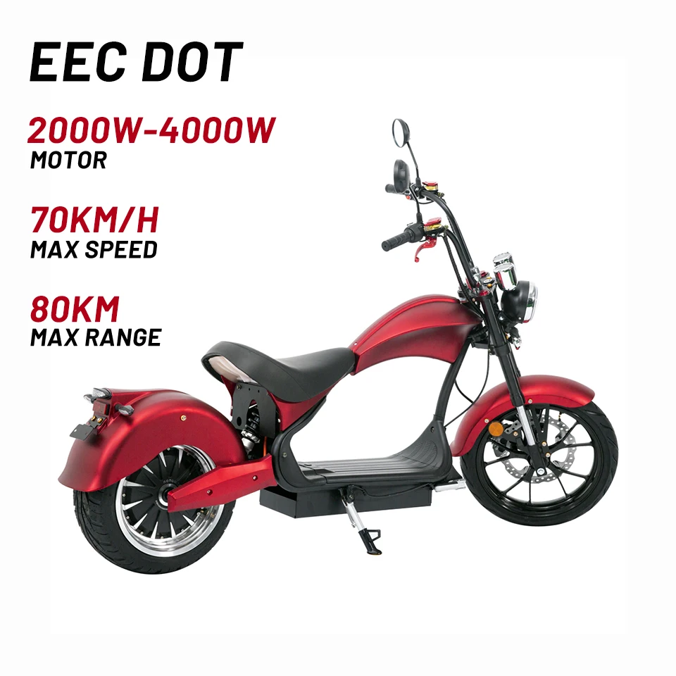 EEC/Coc EU Warehouse New Design Citycoco 45-70km/H Fast Electric Scooter with Aluminum Wheel