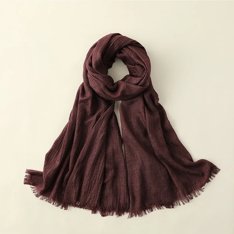 2022 cheap hijab gold stamp women scarf Plain cotton and linen shawl scarves for ladies neck long shawl wraps bandana foulard
