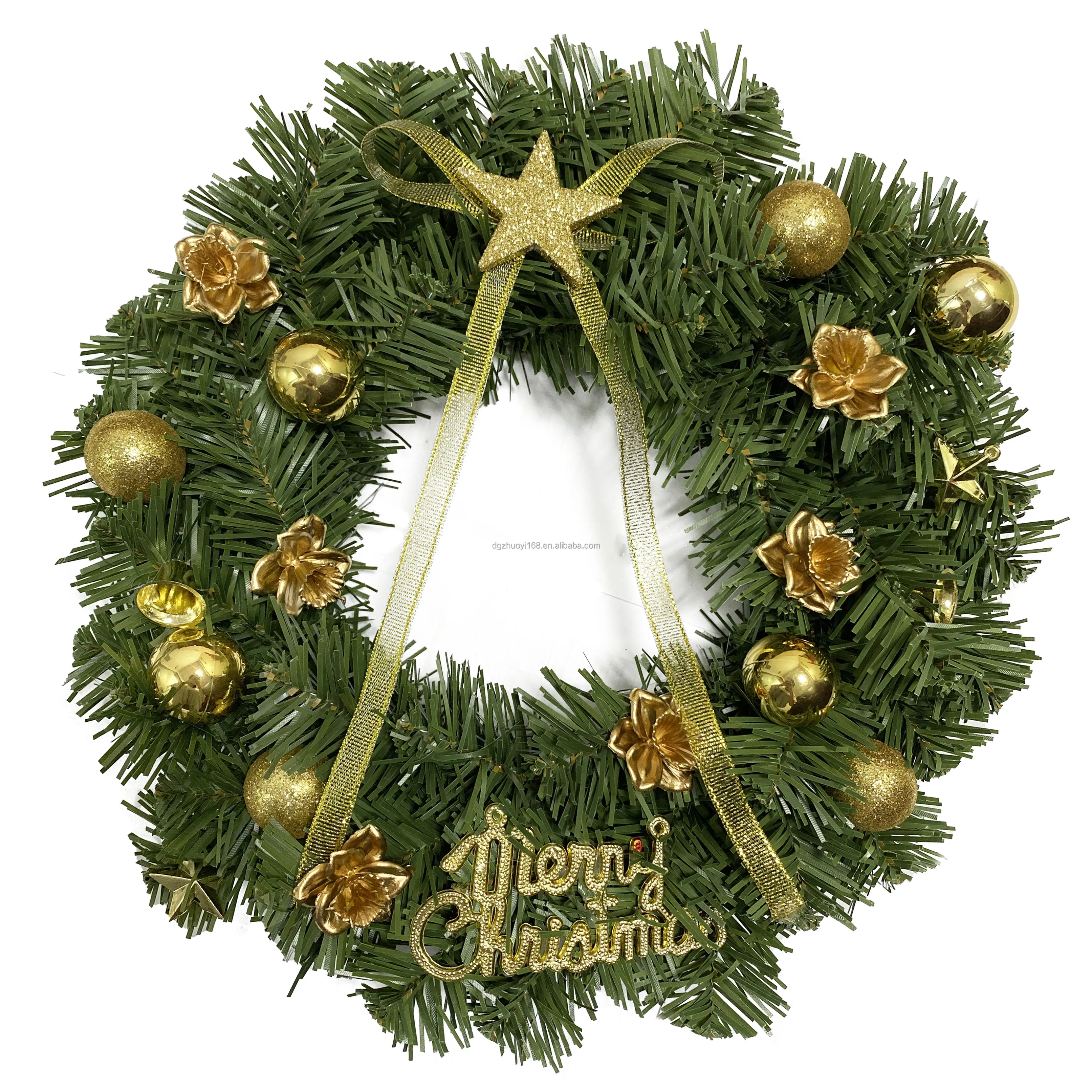 Front Door Xmas  New Arrival Natural Christmas Wreath, 50CM Pine Christmas Wreath
