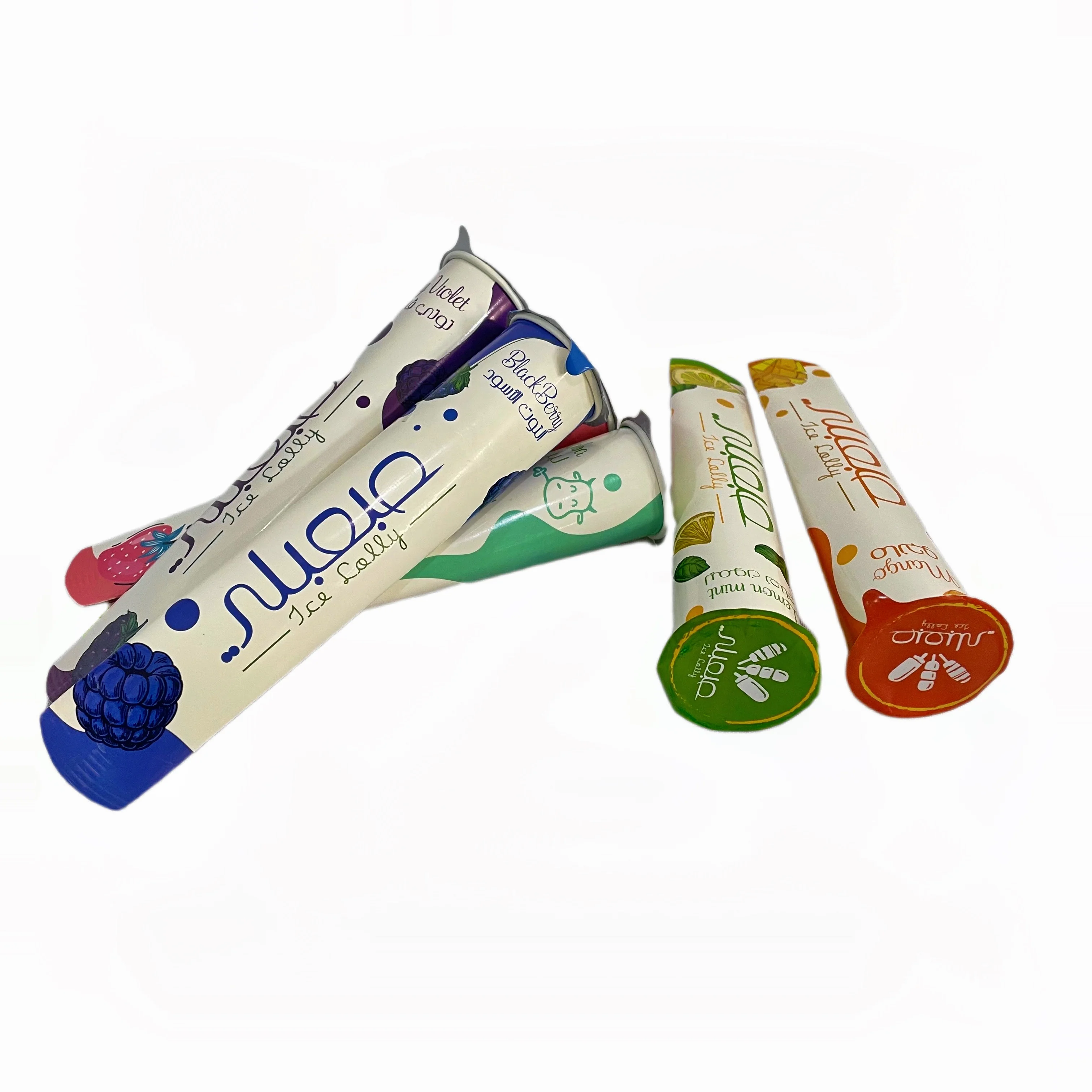 Custom Logo Customized design wholesale aluminum frozen ice cream cone slushy squeeze paper cup calippo tube