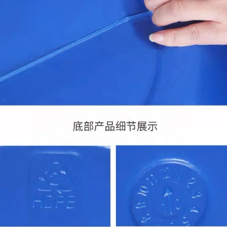 Wholesale price plastic barrel 200l HDPE open top blue plastic drum