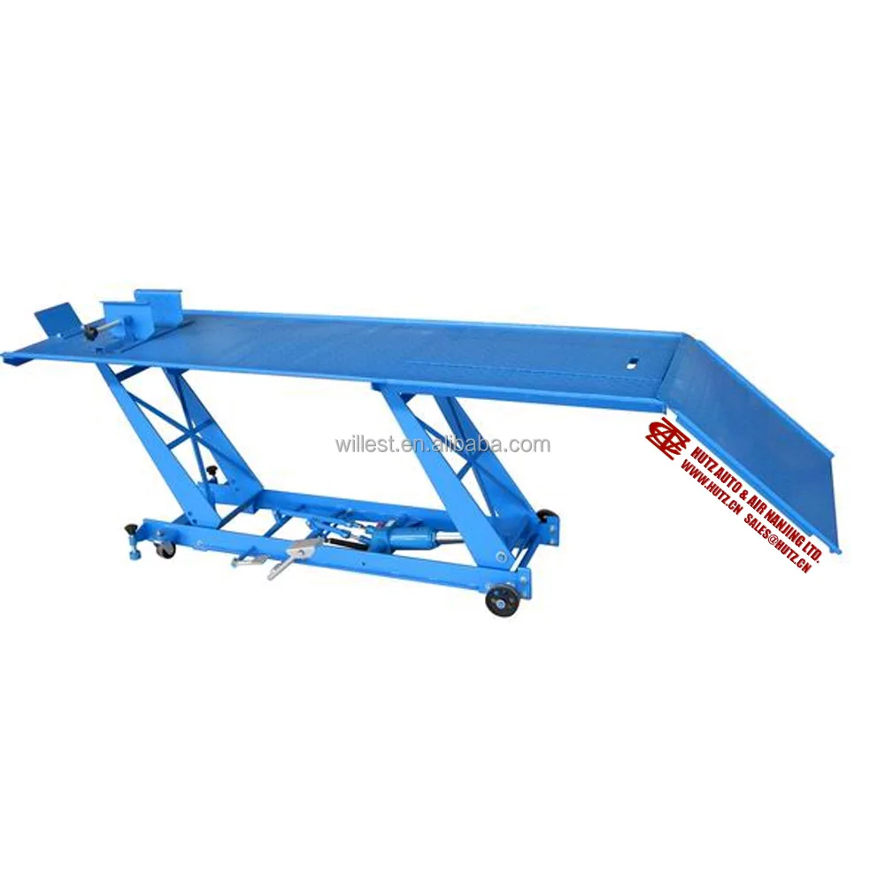 HUTZ Motorcycle Lift 1000 LBS AL10HP150 Capacity Lift ATV Lift Bike Stand Jack Table
