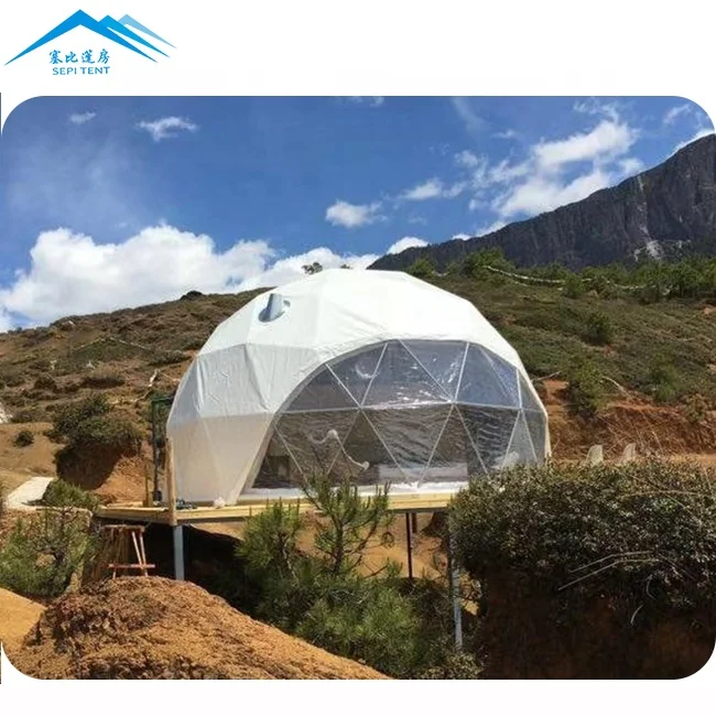 China reliable factory supply 6M dome tent for glamping resort hotels