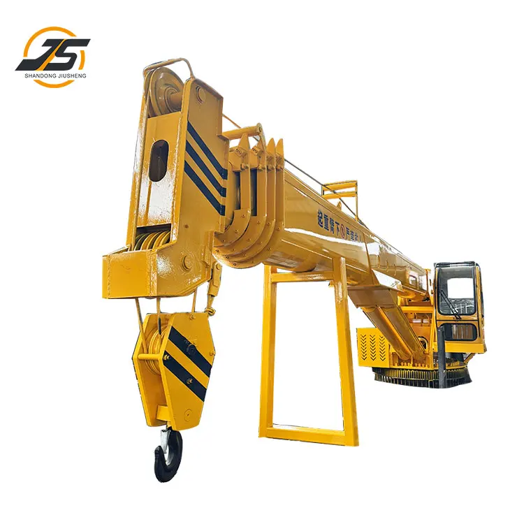 HOT Marine Fixed Boom Crane Hydraulic Elevating Deck Shipping Crane For Floating Crane