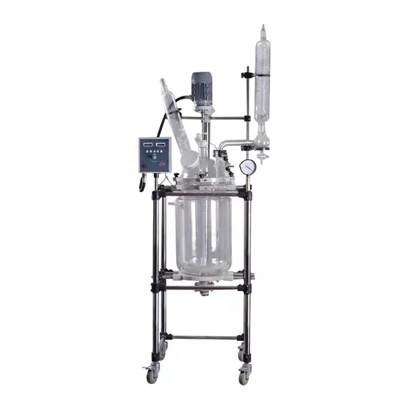 Excellent Quality Chemical Pharma Thermostat 20L Glass Pressure Chemical Reactor Price