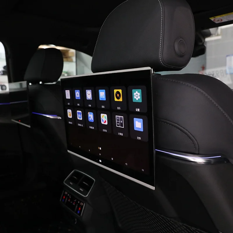 Android 12 Headrest Monitor for AUDI A6 A8 Q5 Q7 Q8 Car Rear Seat Entertainment System 13.3inch Video Player
