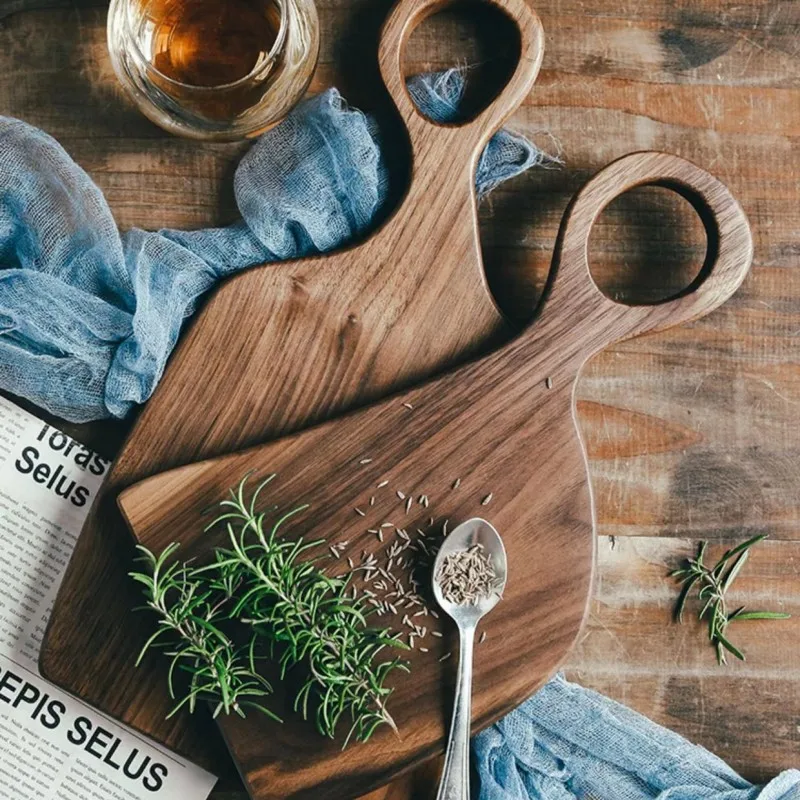 Nordic style restaurant Acacia wood dessert cake bread afternoon tea fruit plate Japanese retro style couple tray