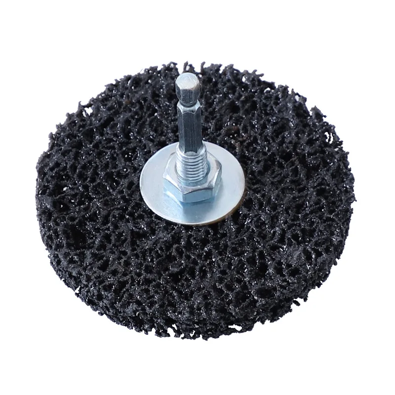 4 inch 100mm Abrasive Wheel Poly Disc Strip Wheel Paint Rust Remover Paint Stripping Wheel Grinding Tools with 6mm Shaft
