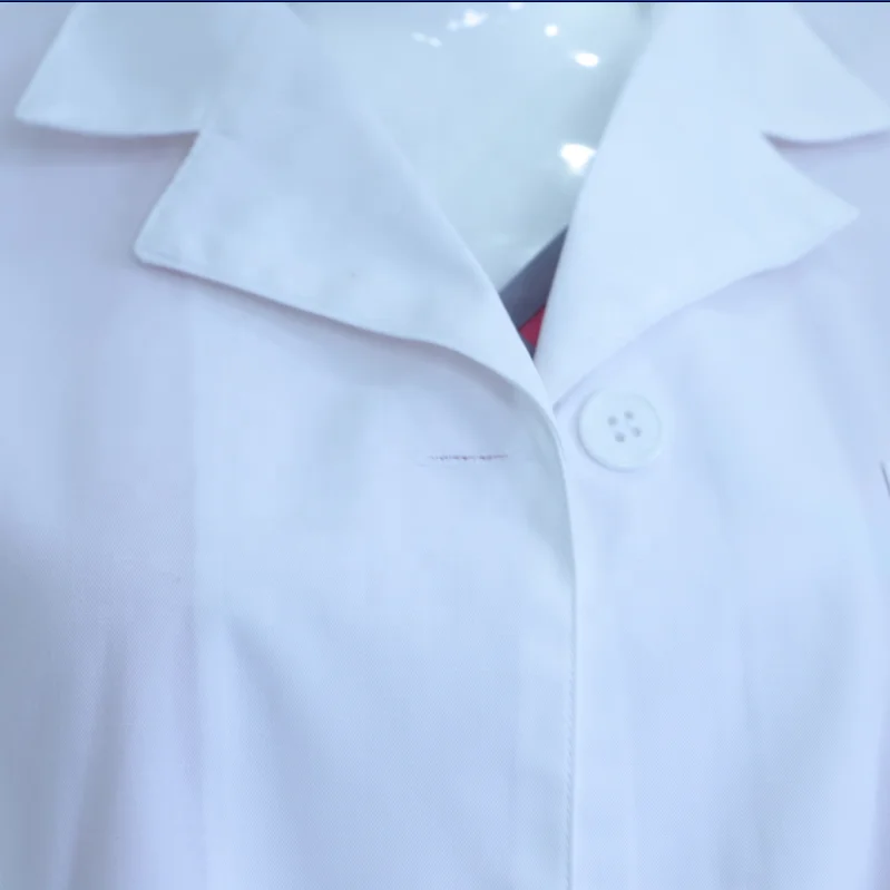 good design fashionable style polycotton long sleeves famle doctor wear uniform dress