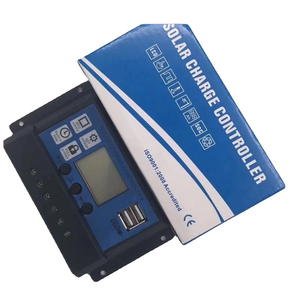 Контроллер заряда солнечной энергии pwm mppt контроллер 10 А 24 В