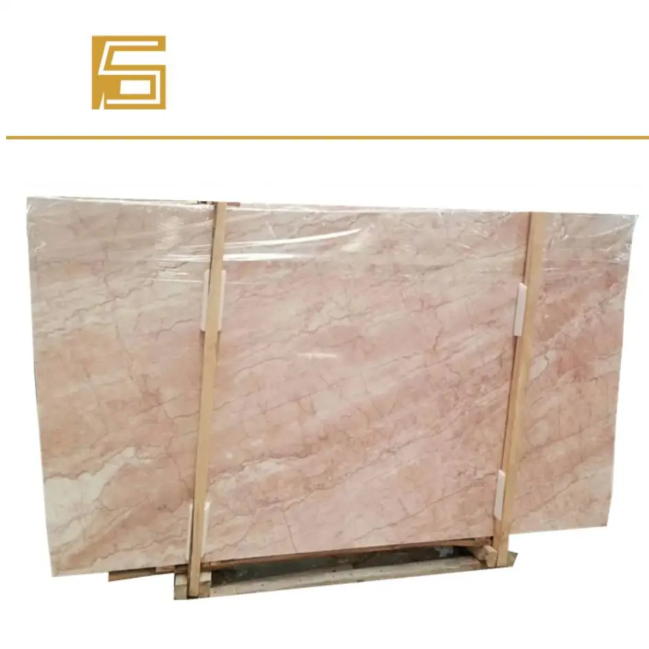 China pink rosa marble stone slab for room decoration marble flooring tiles
