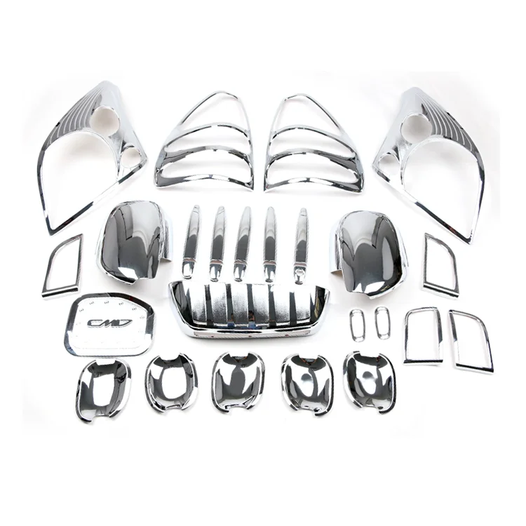 Car Exterior Accessories prado 120 Garnish Set Combo Set headlight cover  For Toyota Prado LC120 Fj120 accessories