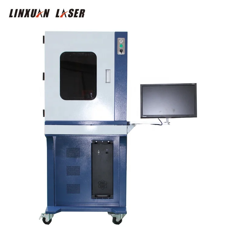 100w Fiber Laser Machine with EZCAD Control Card Enclosed 100W JPT MOPA M7 Gold Silver Cutter