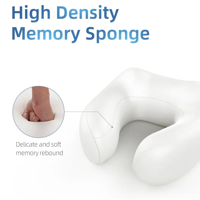 2024 Hot 3000mAh Cordless Dual Motor Operated U-Shaped Neck Massager Airplane Car Travel Massage Pillow with Infrared Heating