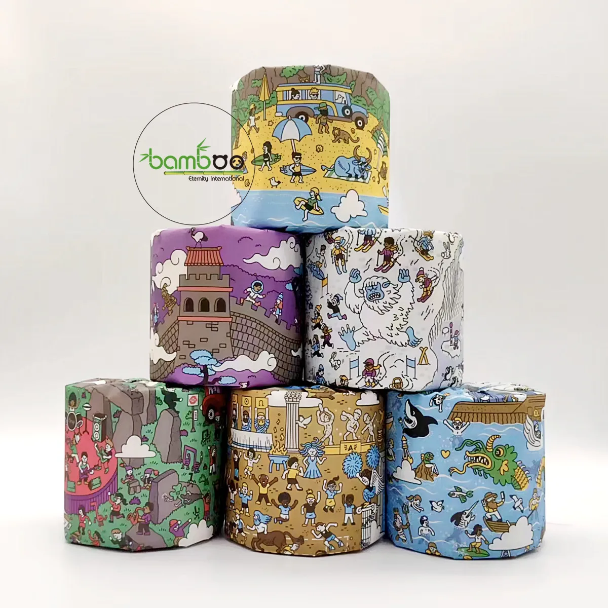 cheap price good quality bleach white toilet paper 100% bamboo pulp toilet tissue paper