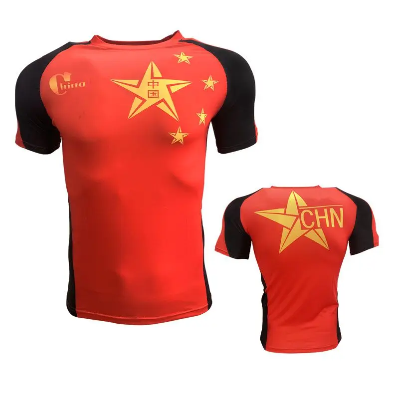 Premium Materials Sports Jiu Jitus Bjj Quick Dry Mens Boxing Set Combat Training Printing T-Shirt