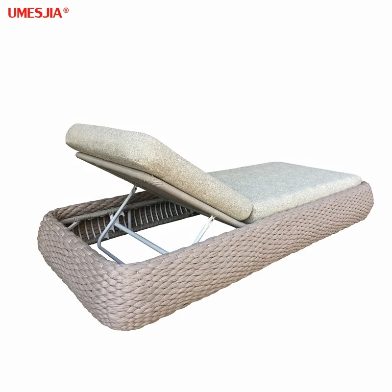 Swimming Pool Chaise Lounge day bed Outdoor Furniture Sun Lounge Chair Seat Beach function bed  Sun lounger Waterproof