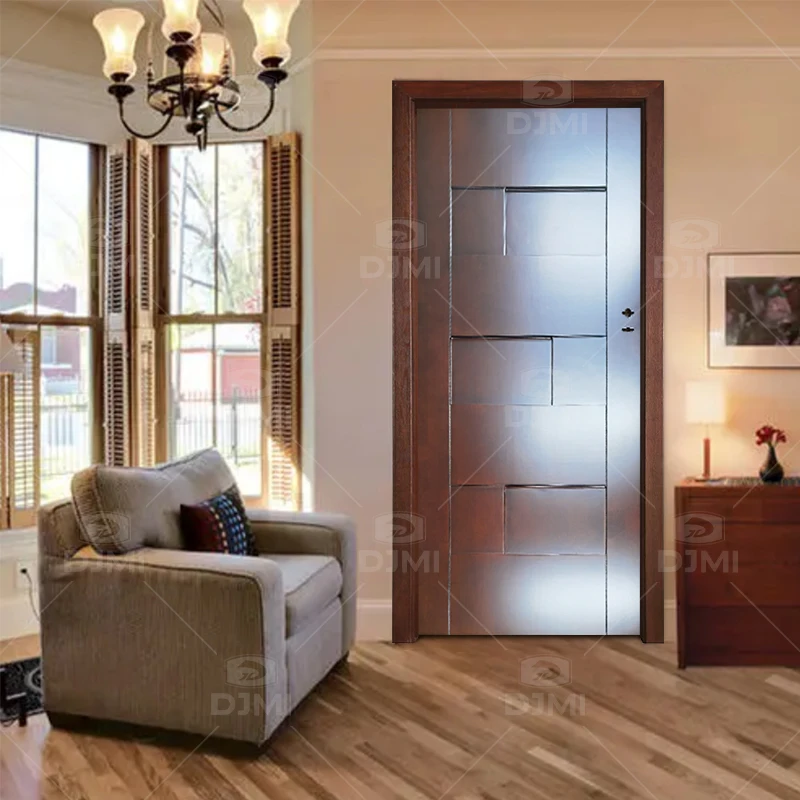 China top manufacturer custom high quality bedroom door internal room door design modern interior wooden door