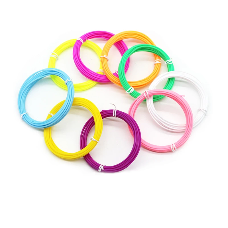 OEM Customized Non-toxic 10 Roll/bag 5m/roll 3d Printer Filament Pla Plastic Refill for Kids