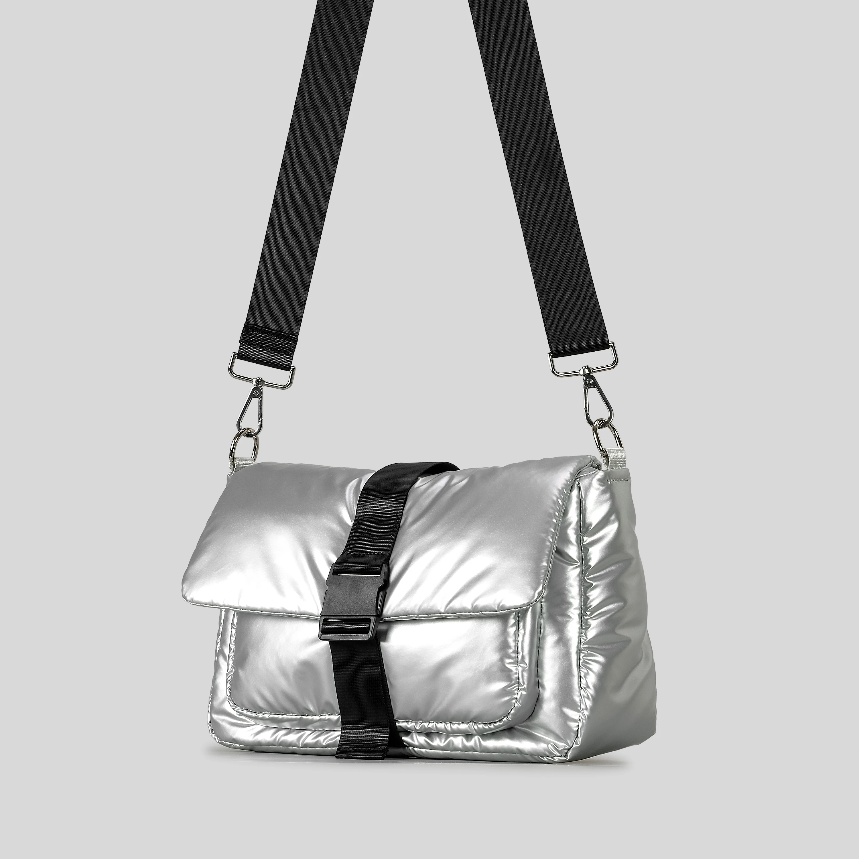 Wholesale large capacity fashion high quality Down cotton shoulder solid soft purse ladies bags women handbags