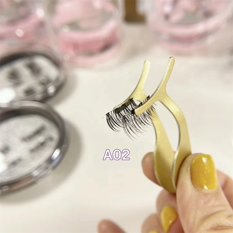 magnetic eyelashes  New Products  handmade no glue needed No Eyeliner False Eyelashes Soft Magnets Quantum Magnetic Lashes set