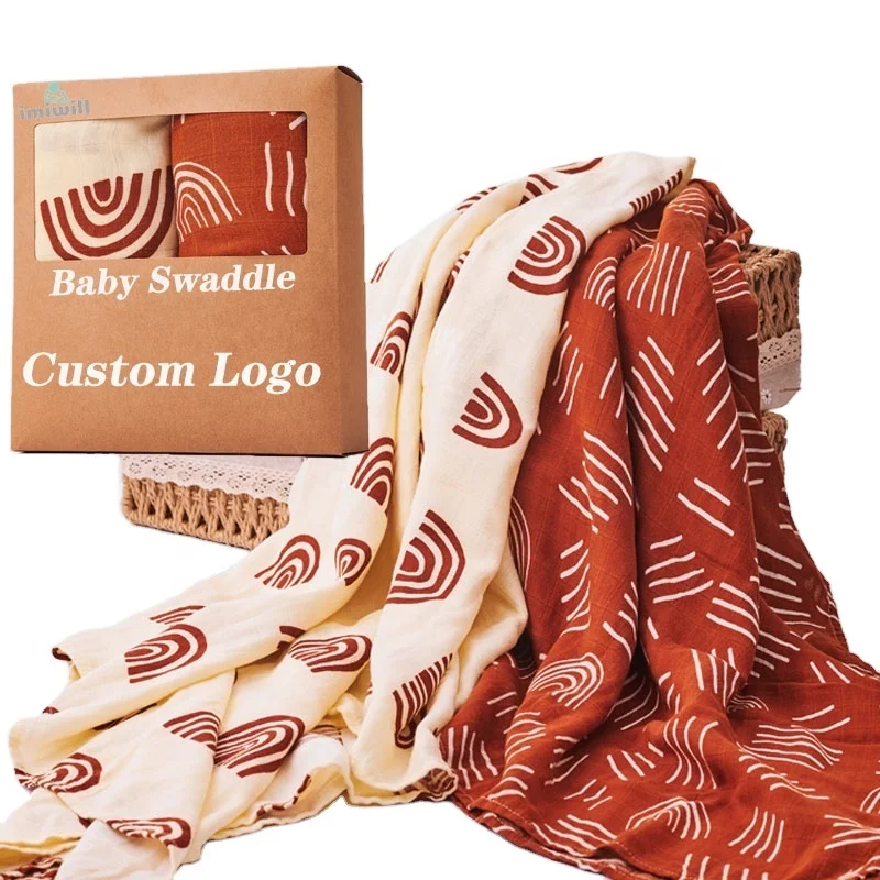 Colorful Muslin Baby Blanket Made by 70% Bamboo and 30% Cotton Quilt Designed for Babies