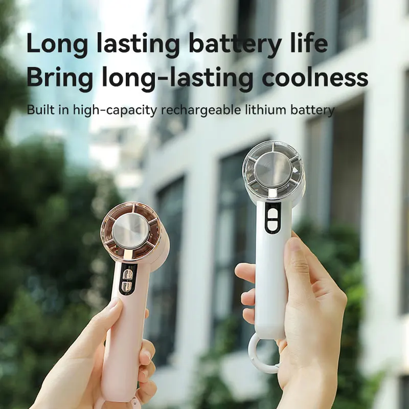 2025 Newly High-speed 3000mAh Table Stand Rechargeable Fan Outdoor Usb Mini Cold Compress Handheld Fan