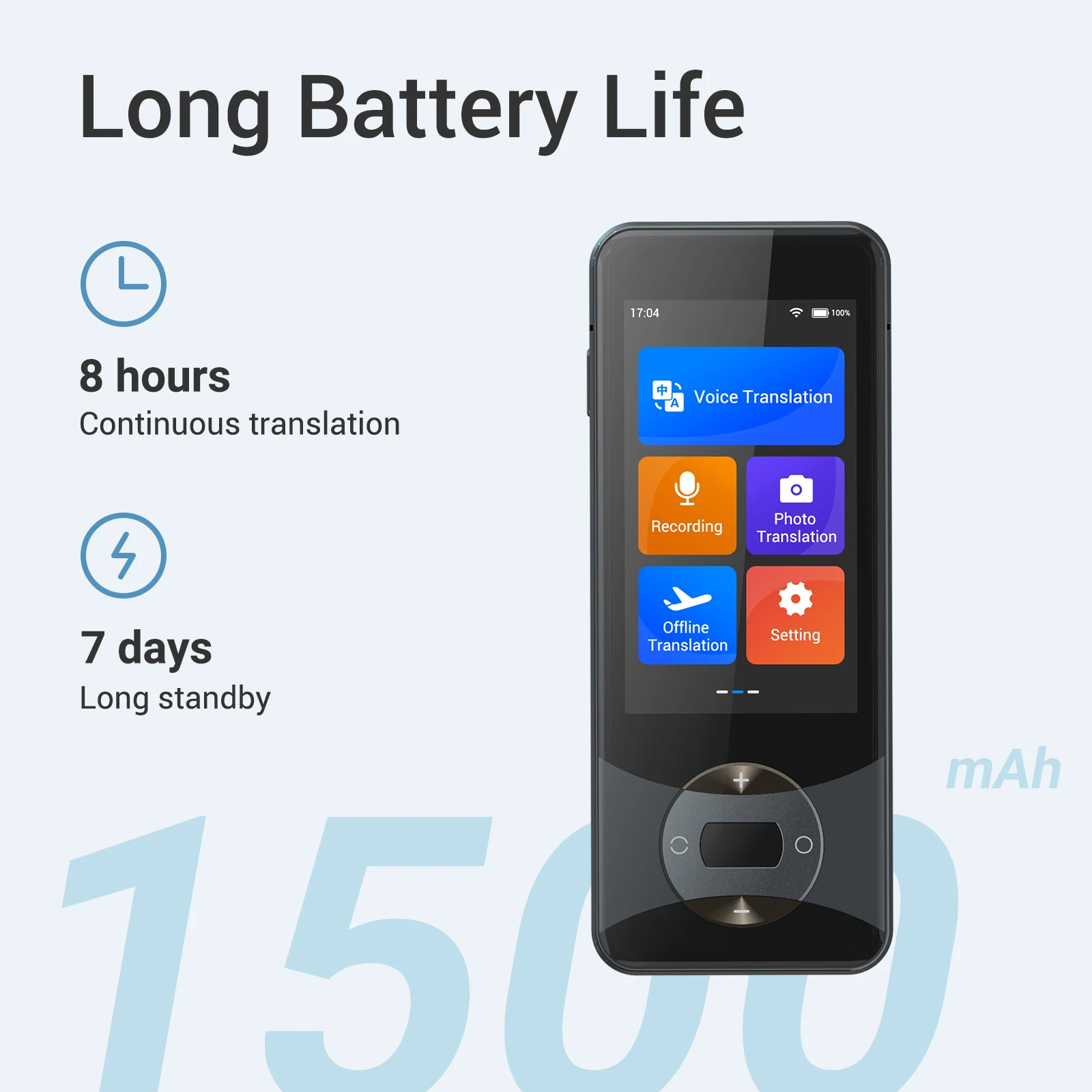 Wooask W10 Smart Voice Instant Translator  Electronic Real Time Two Way Translation  Device for Learning Business Traveling