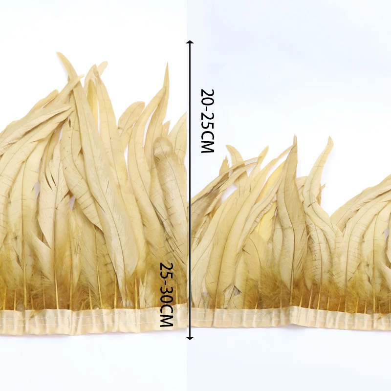 Manufacturer Decorative rooster plumas feather bleached and dye blue materia Carnival tone color coque tail fringe trim