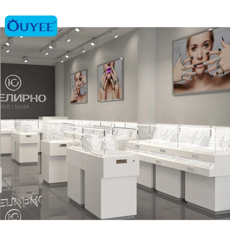  Роскошное украшение для ювелирного магазина интерьера дизайнерские приборы витрина ювелирных изделий