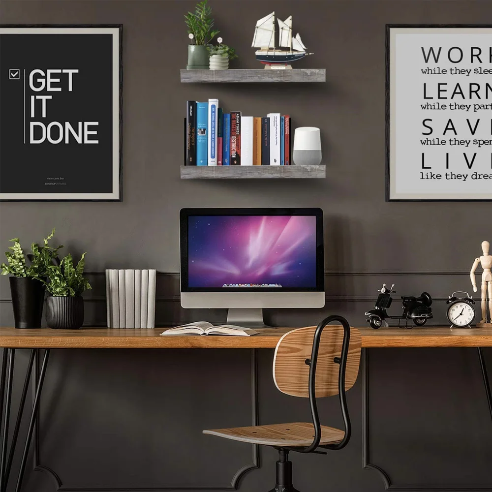 Hang Bedroom Bathroom Simple Small Home Decor Hanging Shelf Wood Wall Shelves Home Decor