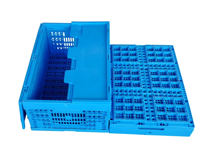 ENLIGHTENING-PLAST Customised Plastic Foldable Container Box with Lid, Sale Folding Closed Stable Plastic Moving Crates