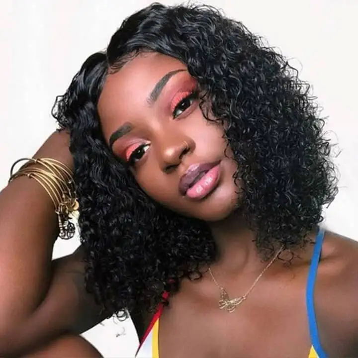 hd transparent lace front wig,indian,brazilian human hair water wave curly lace frontal weaves and wigs