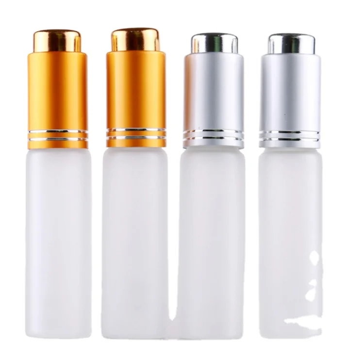 20/410 essential oil spray bottle eyelash serum container push buttfrosted perfume bottle gift set cosmetics push button dropper