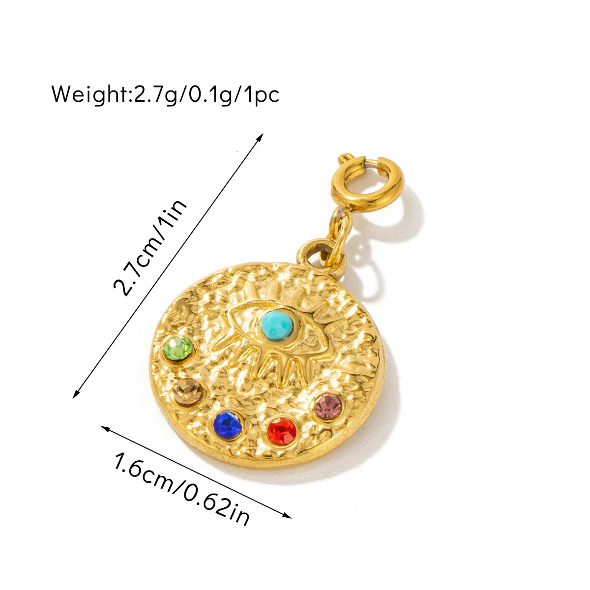 Manna New Vintage Luxury Titanium Steel Natural Stone Jade Charms And Pendants For Jewelry Making